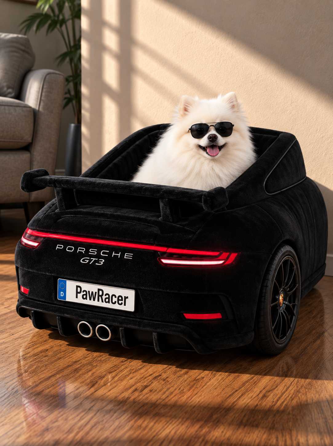 PawRacer™ Luxury Sports Car Pet Bed